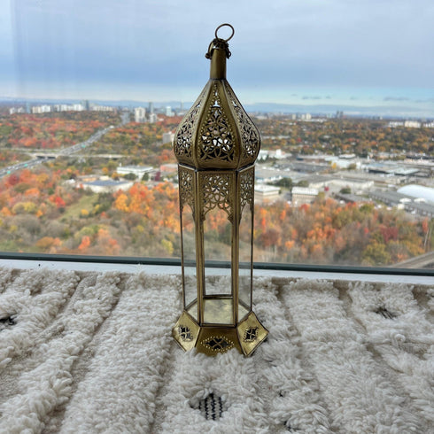 Large Moroccan Brass Candle Lantern Gift (CL 1006)